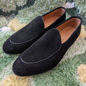 Beckett Simonon Vincent Belgian Loafer - Black Suede - Size 11